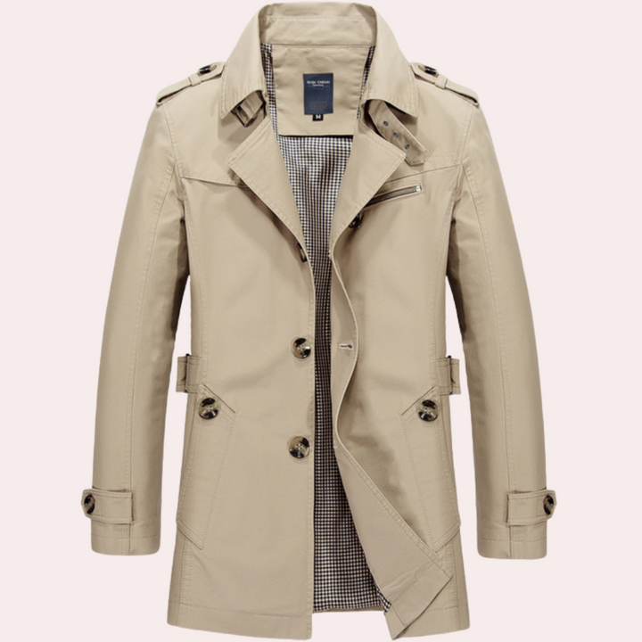Jason | Slim Fit Double Breasted Trench Coat Men